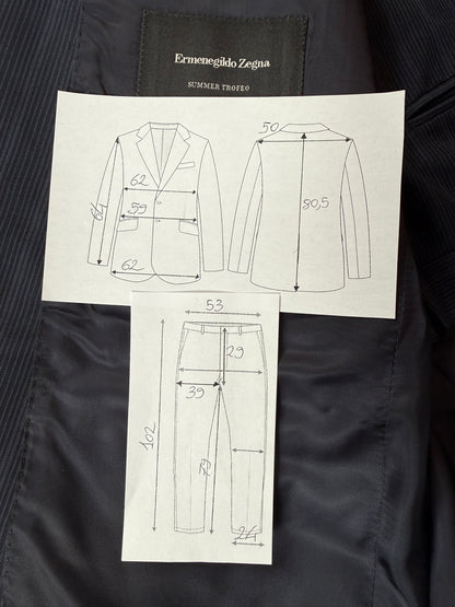 Completo Zegna “Summer Trofeo” misto mohair lana e seta - tg. 56