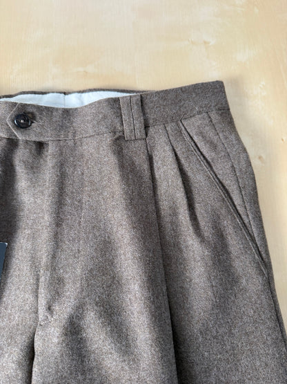 Pantaloni flanella anni ‘80 marrone tabacco (NOS) - tg. 44