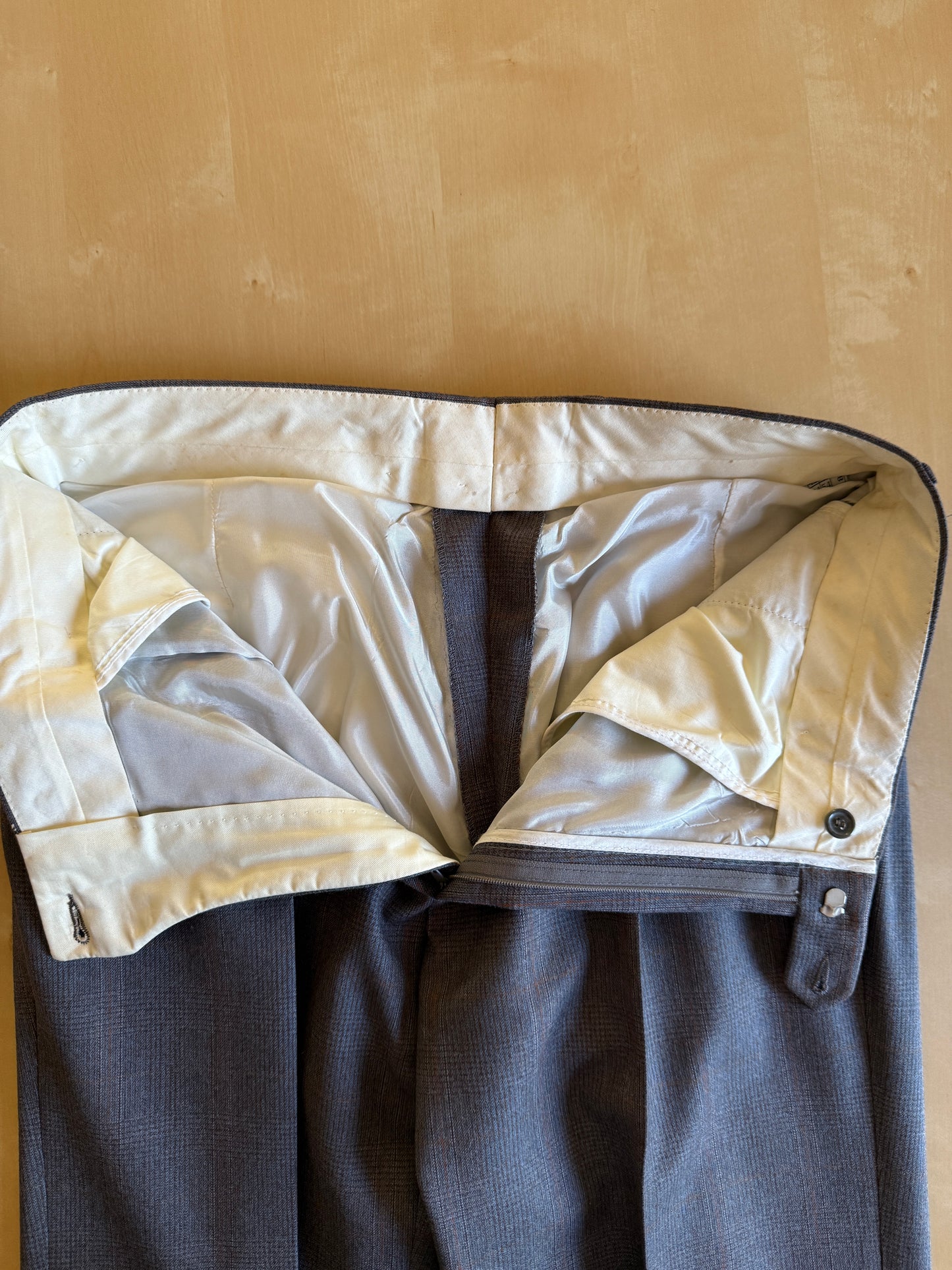 Completo doppiopetto anni ‘70/‘80 flanella principe di Galles (NOS) - tg. 48