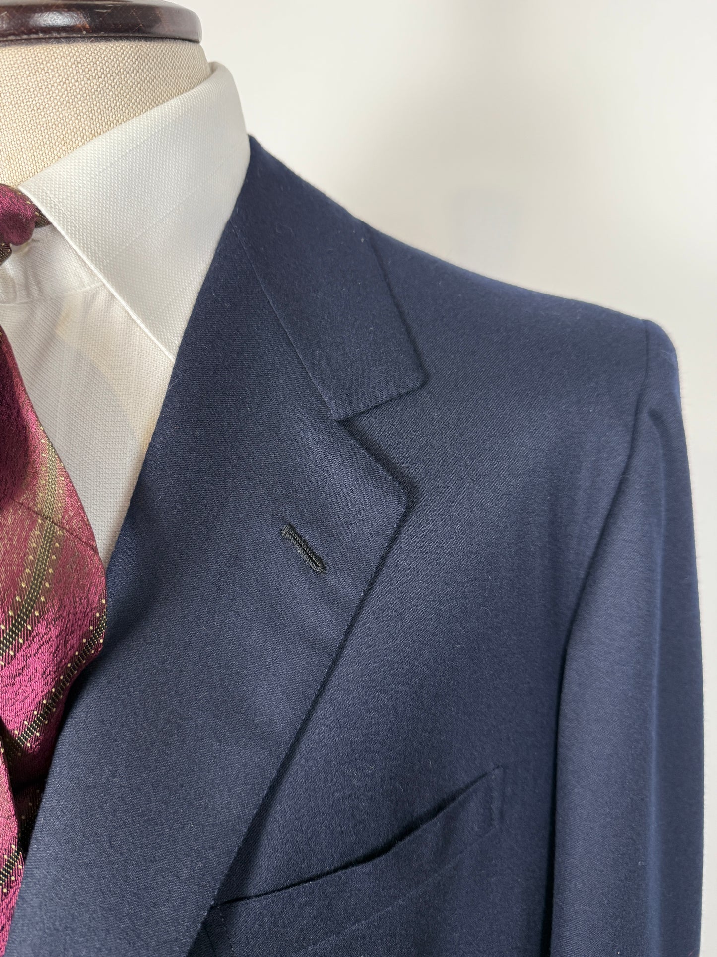 Giacca sartoriale in flanella blu - tg. 54/56 drop basso