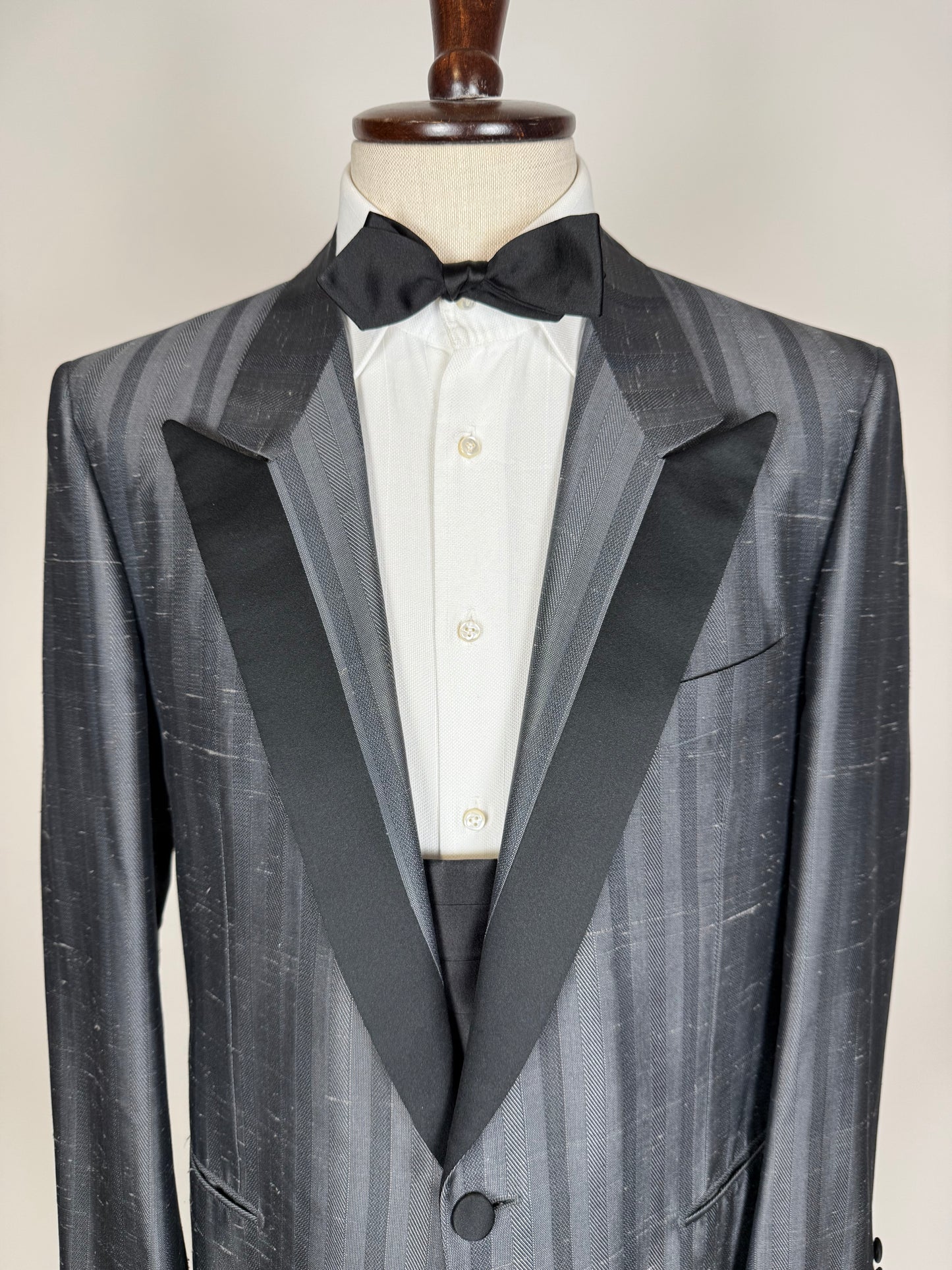 Giacca da smoking anni '80 in seta shantung - tg. 50
