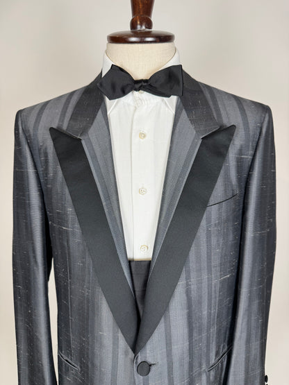 Giacca da smoking anni '80 in seta shantung - tg. 50