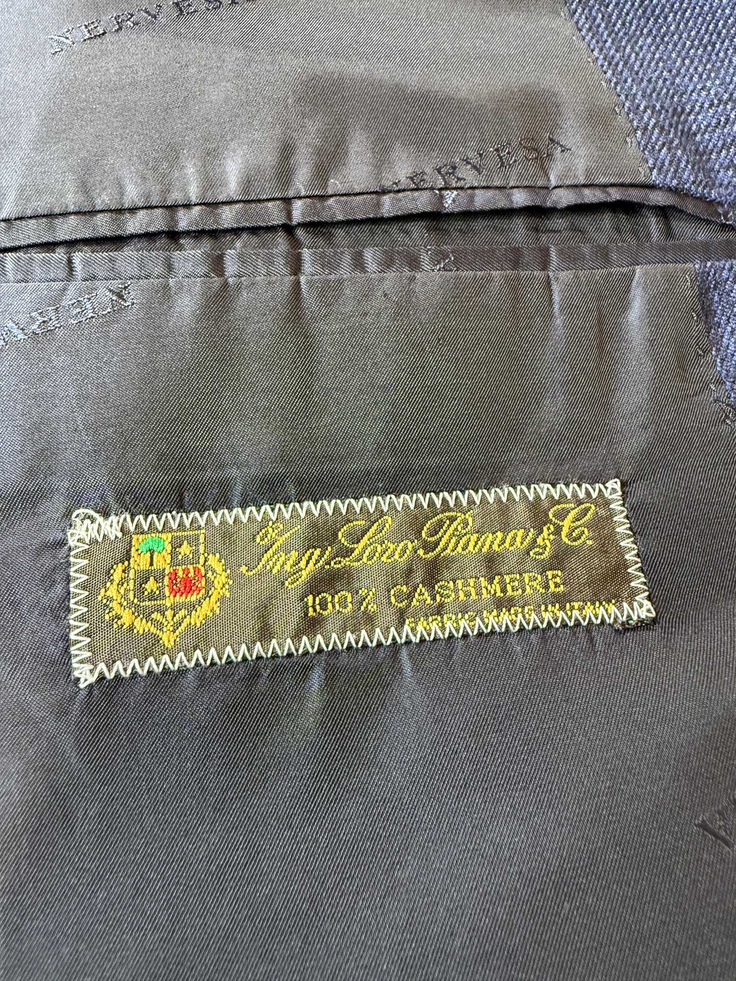 Blazer sartoriale 100% cashmere principe di Galles tessuto Loro Piana - tg. 50/52