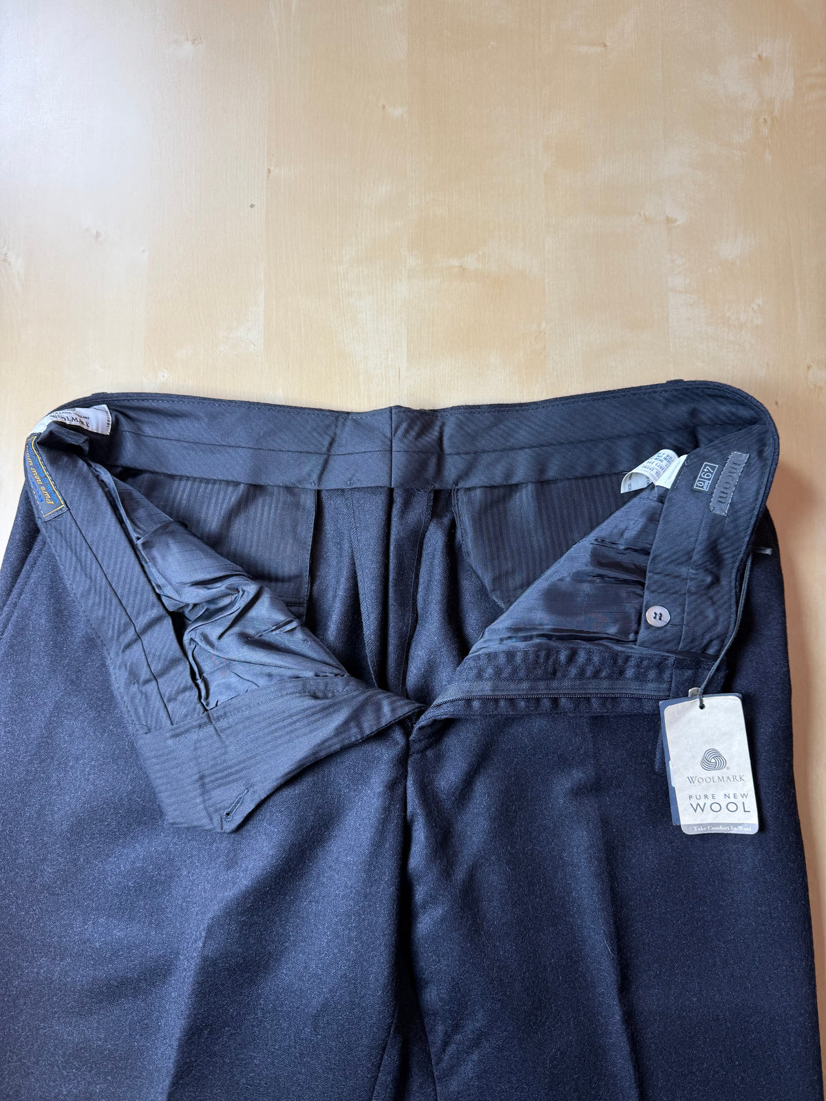 Pantaloni in flanella antracite anni '90 (NOS) - tg. 54