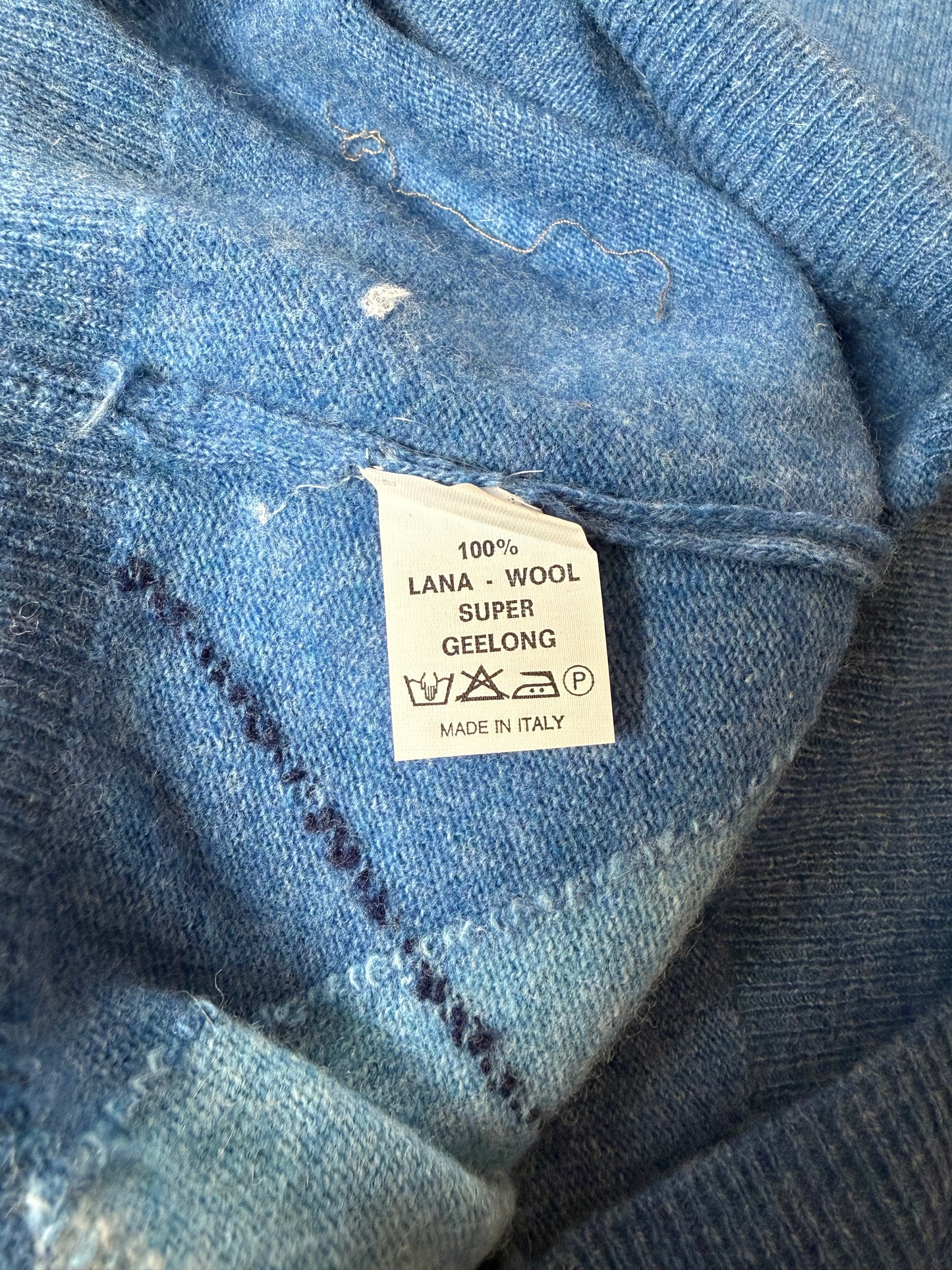 Gilet a losanghe in pura lana (nuovo) - XL