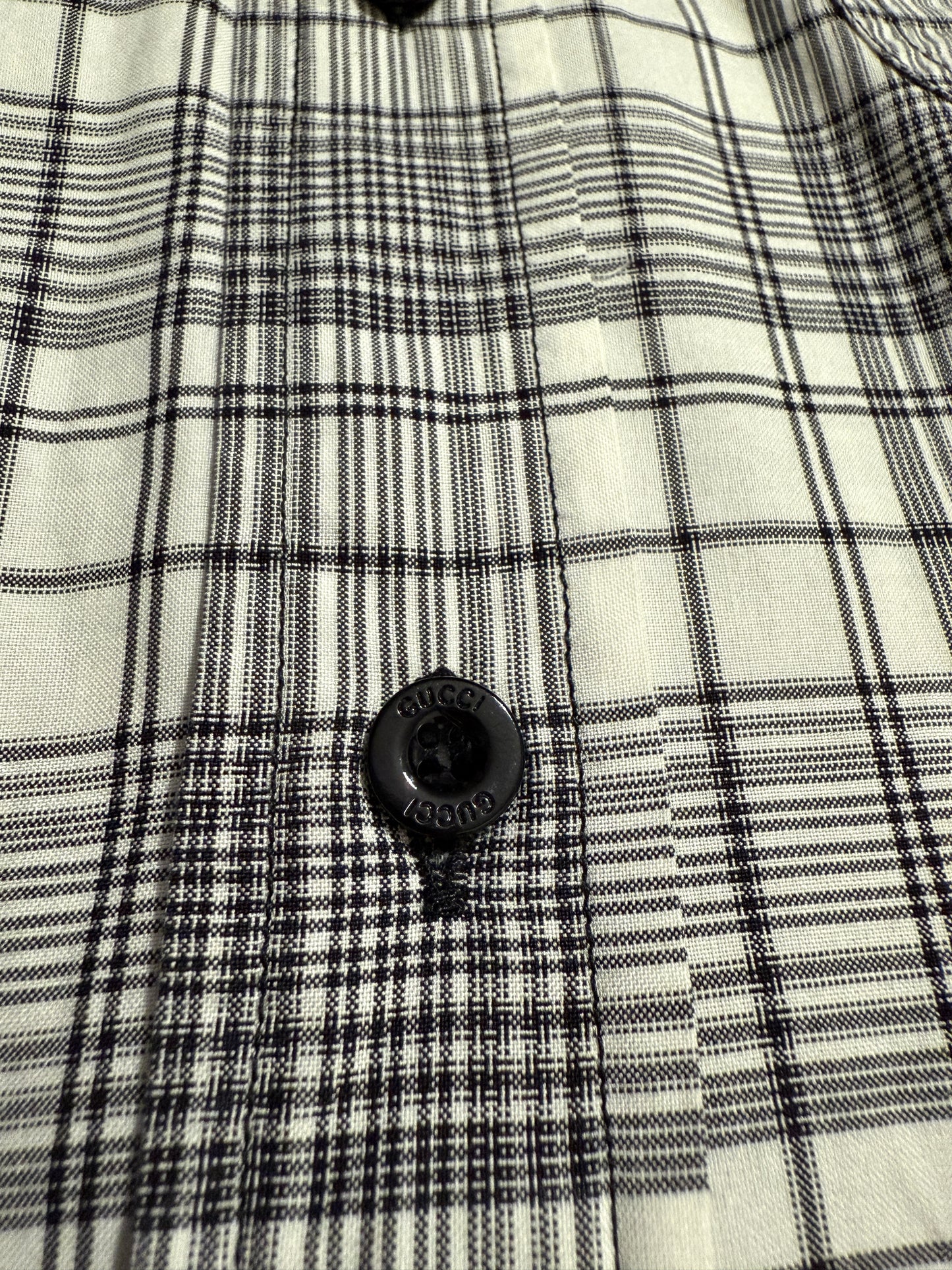 Camicia Gucci quadri glen check - S/M, collo 39