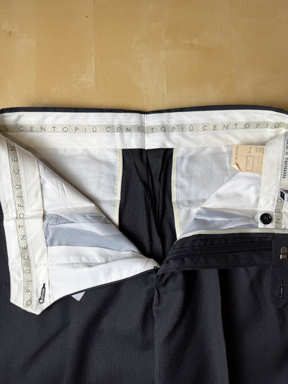 Pantalone anni '90 in fresco lana grigio antracite (NOS) - tg. 46