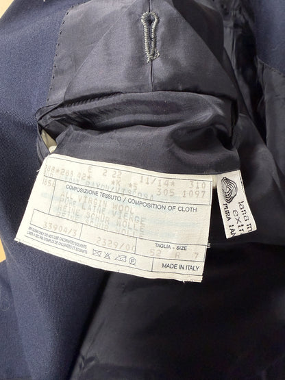 Giacca doppiopetto anni ‘80 flanella blu - tg. 50/52