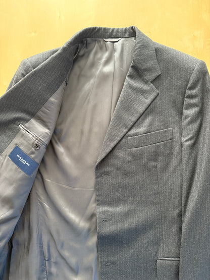 Completo Burberry flanella grigio antracite gessato - tg. 50