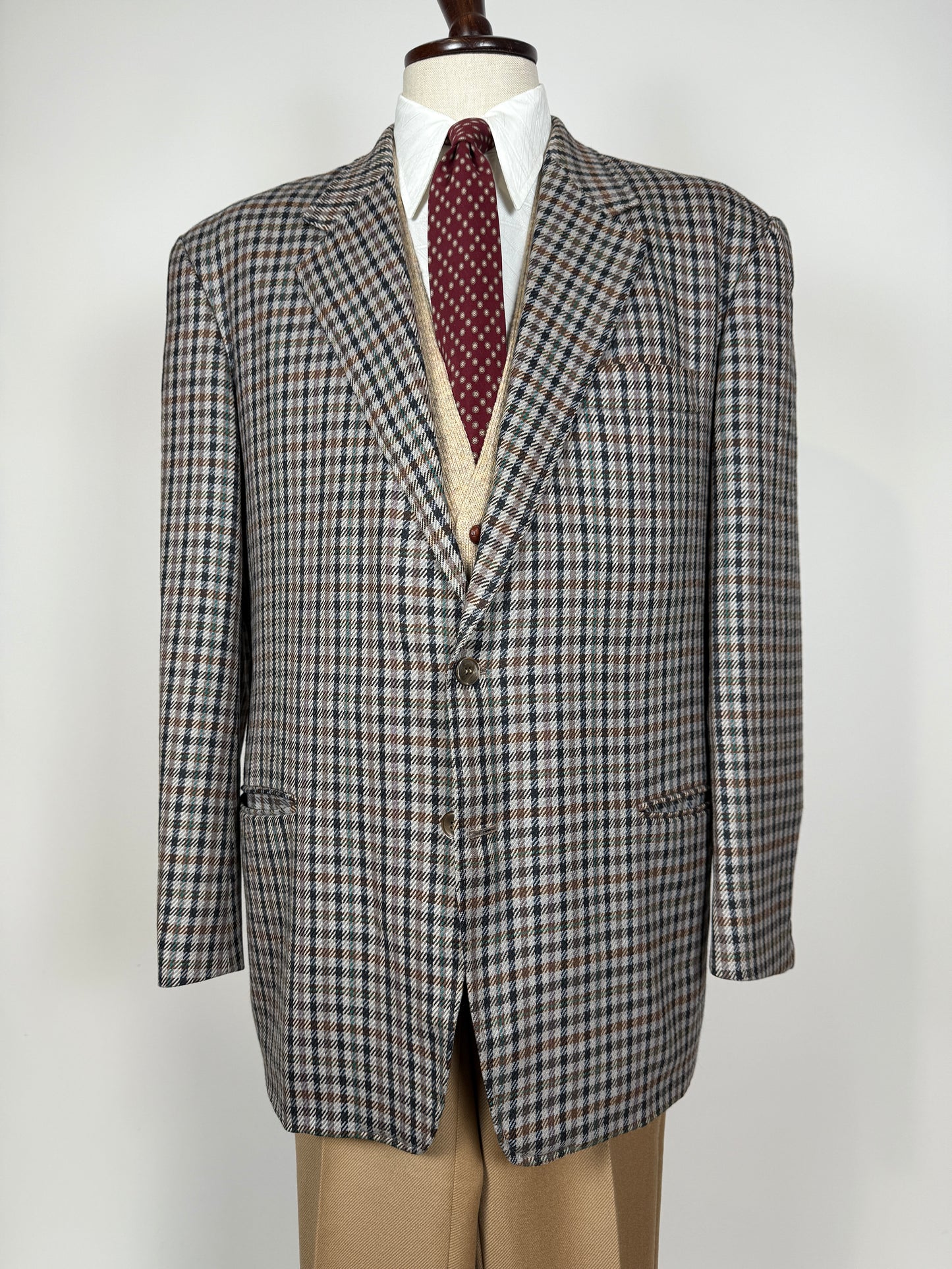 Giacca anni ‘70/‘80 quadri check - tg. 58