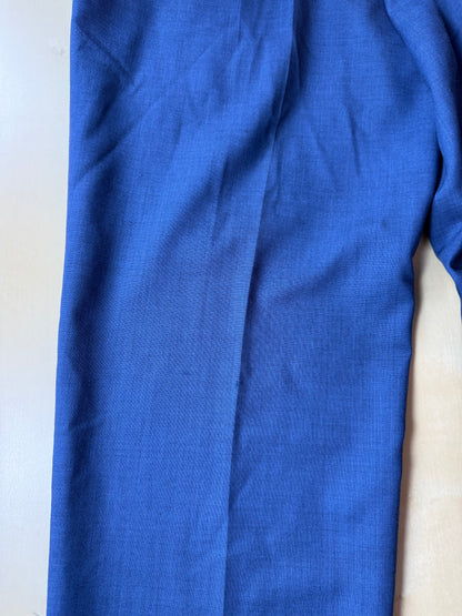 Pantaloni fresco lana blu cobalto anni '90 (NOS) - tg. 50