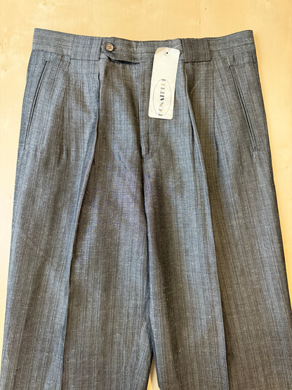 Pantalone anni ‘80 misto viscosa e lino (NOS) - tg. 48