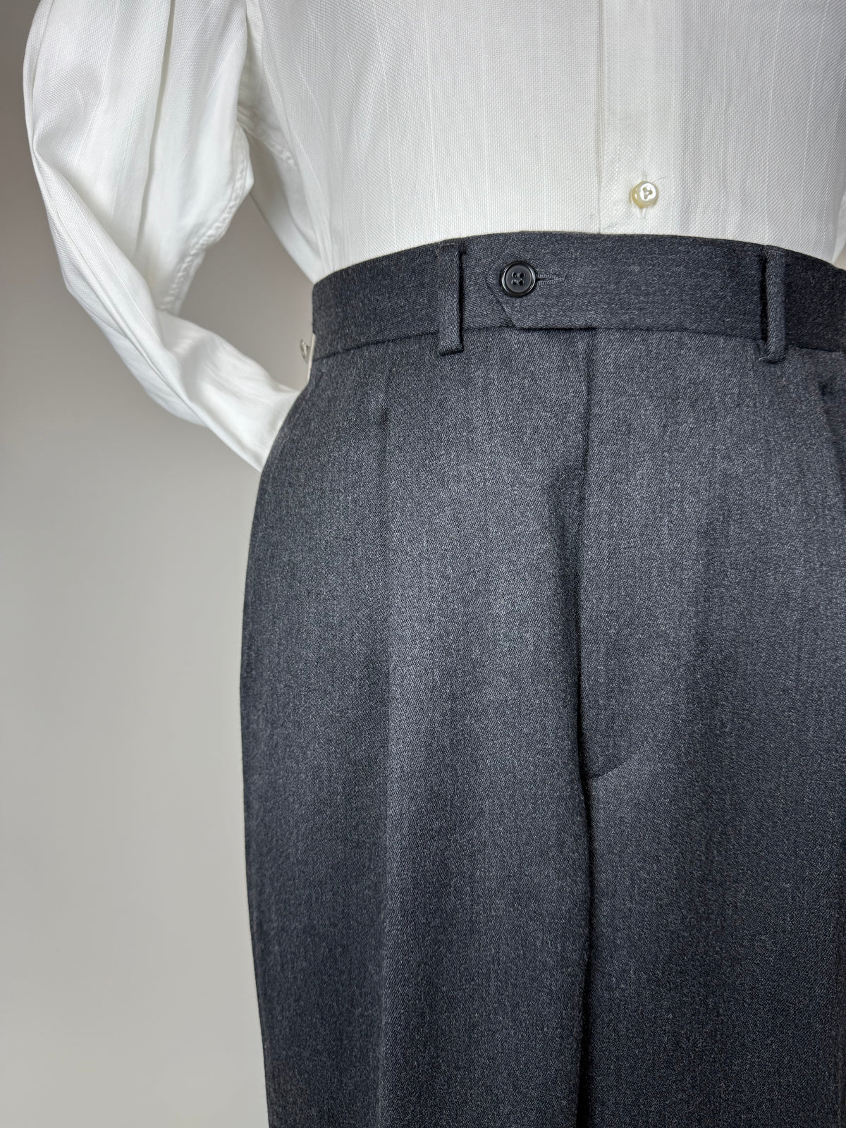 Pantaloni flanella grigio antracite anni '90 - tg. 50