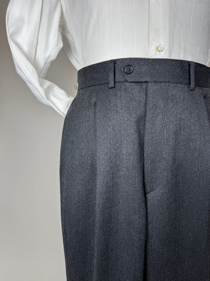 Pantaloni flanella grigio antracite anni '90 - tg. 50