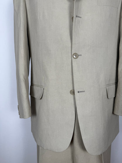 Completo beige in lino e cotone - tg. 52