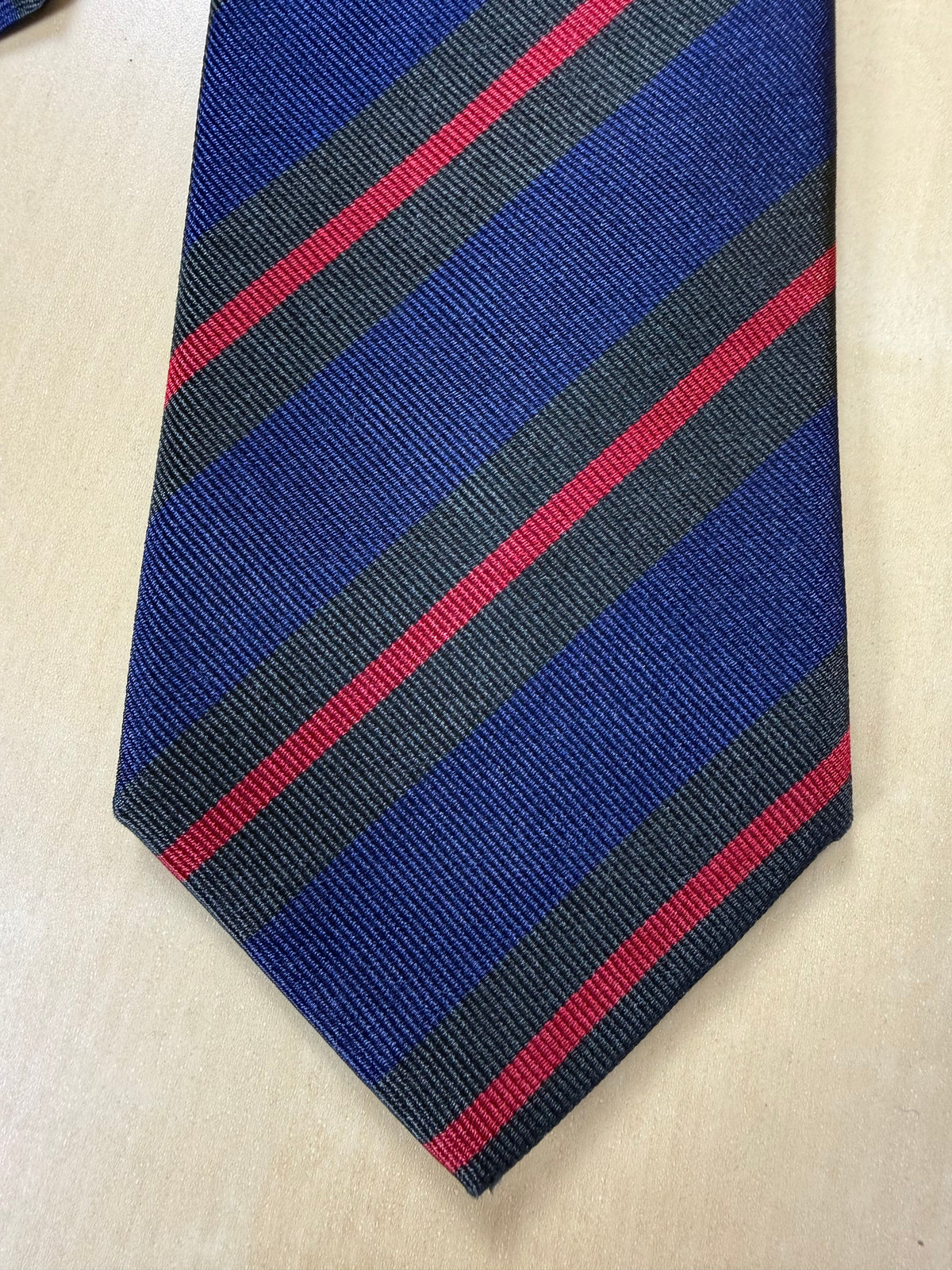 Cravatta De Paz regimental blu verde rosso