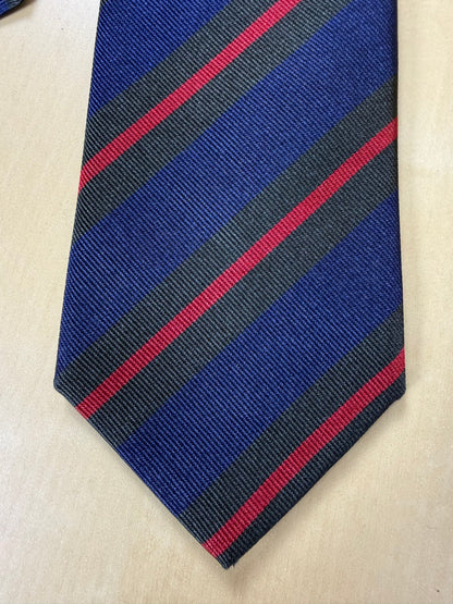 Cravatta De Paz regimental blu verde rosso