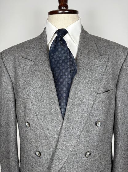 Giacca doppiopetto anni ‘80 flanella grigio medio - tg. 54/56