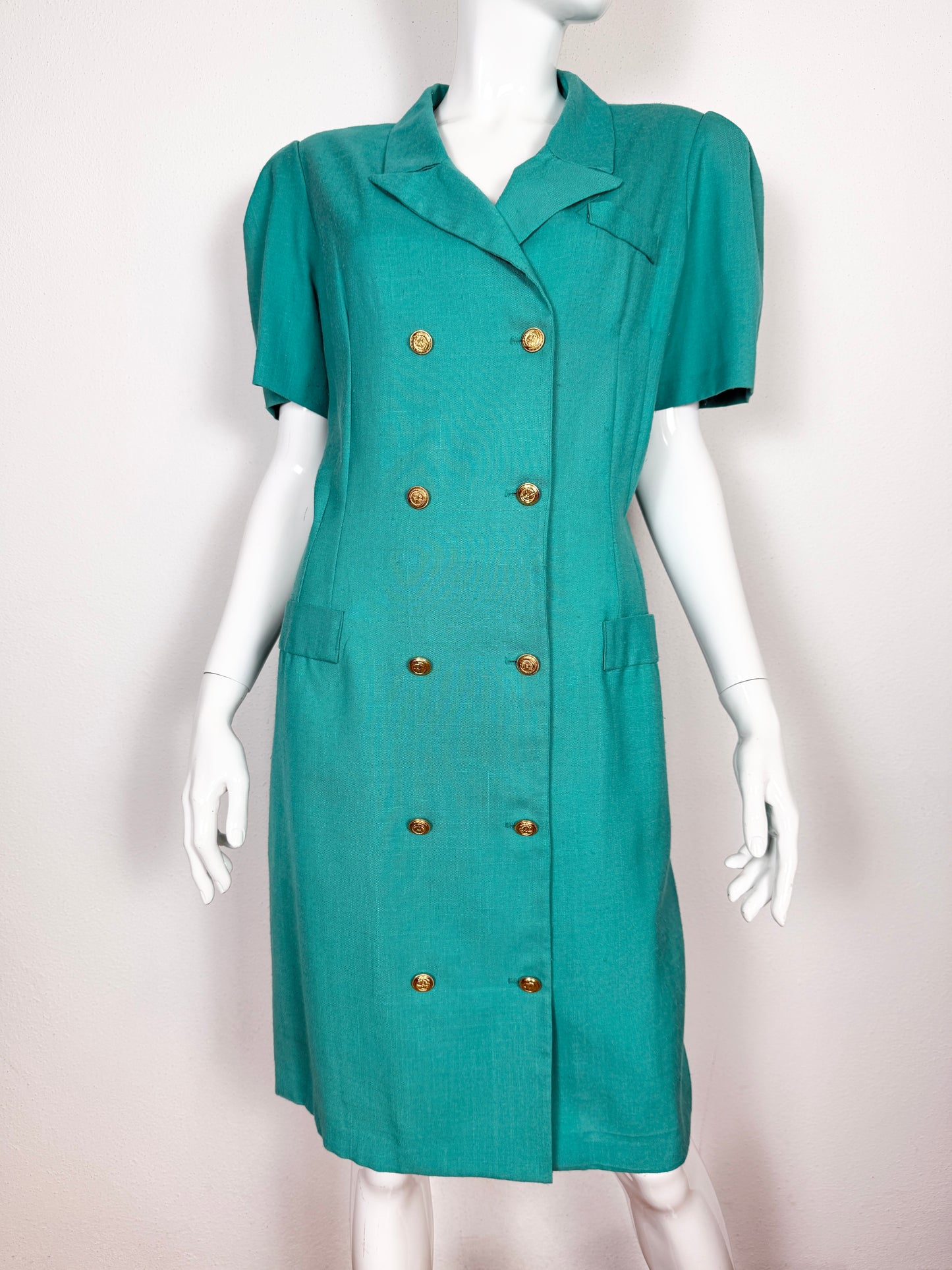 Abito blazer americano anni ‘70/‘80 verde acqua - tg. S/M