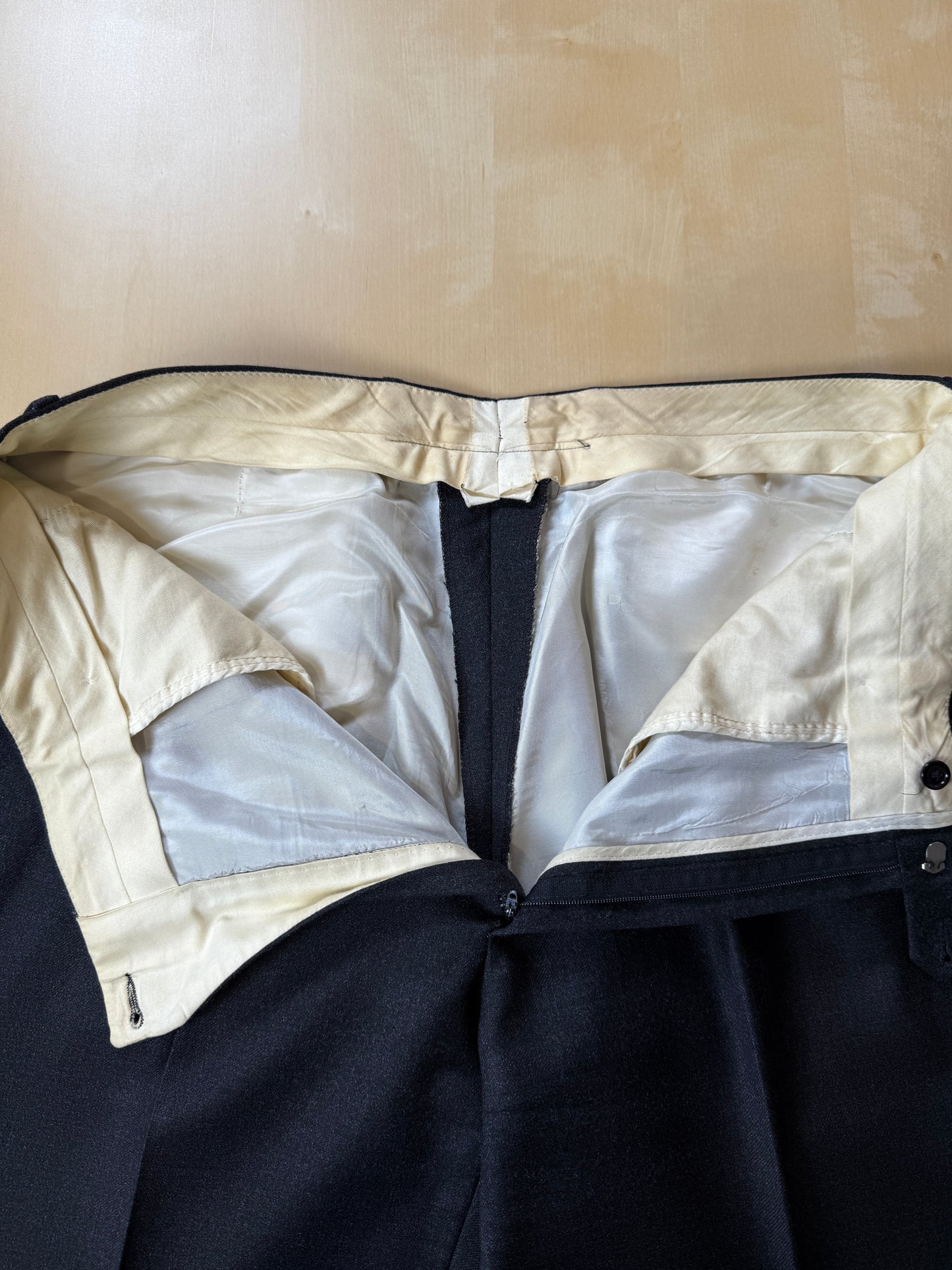 Completo doppiopetto anni ‘70/‘80 flanella antracite - tg. 52