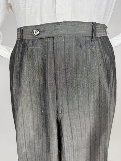 Completo doppiopetto anni ‘70/‘80 pura seta shantung - tg. 48/50