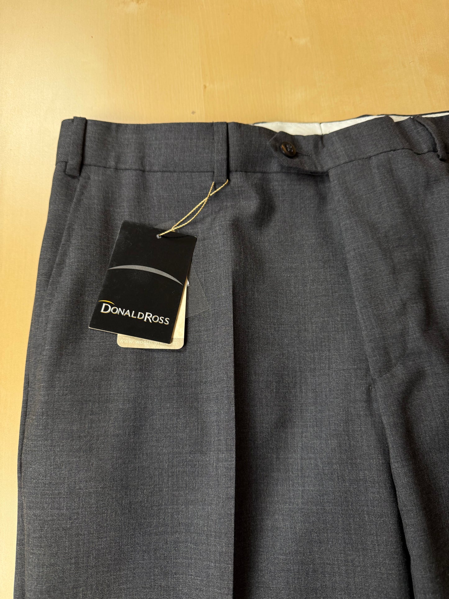 Pantaloni fresco lana grigio antracite anni '90 (NOS) - tg. 50