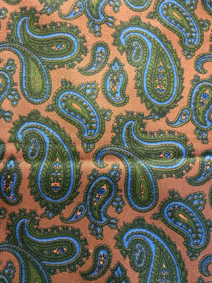 Sciarpa double face in seta paisley e cashmere-lana scozzese