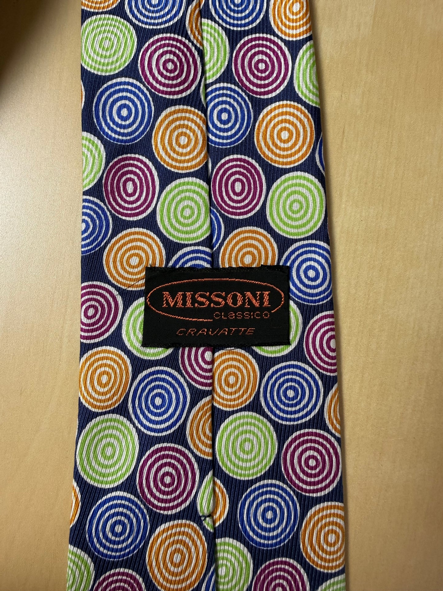 Cravatta Missoni vintage cerchi concentrici