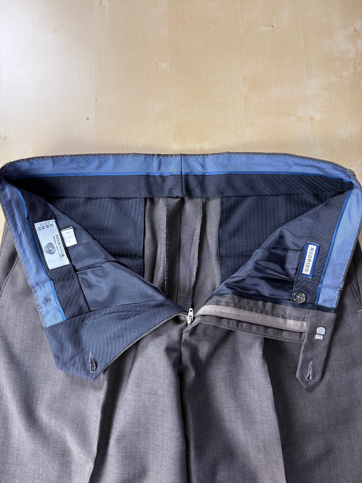 Pantaloni fresco lana marrone scuro - tg. 50