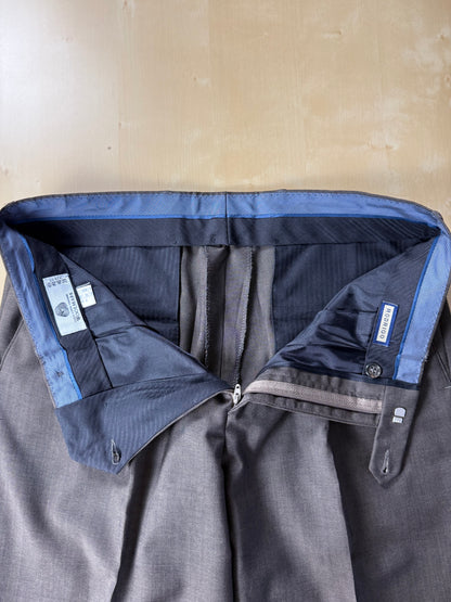 Pantaloni fresco lana marrone scuro - tg. 50