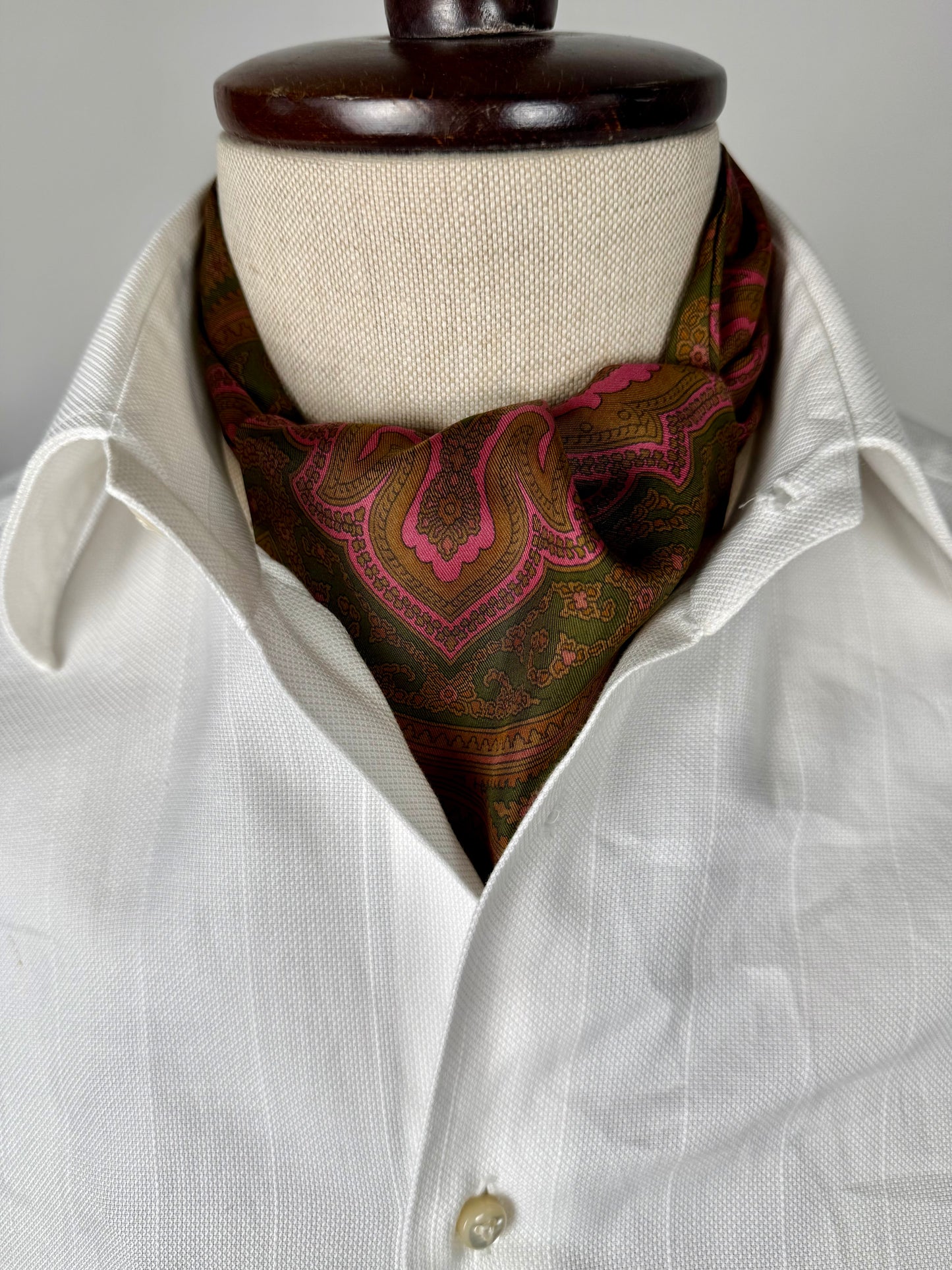Ascot vintage paisley rosa e verde