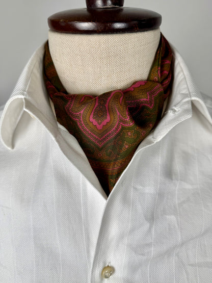 Ascot vintage paisley rosa e verde