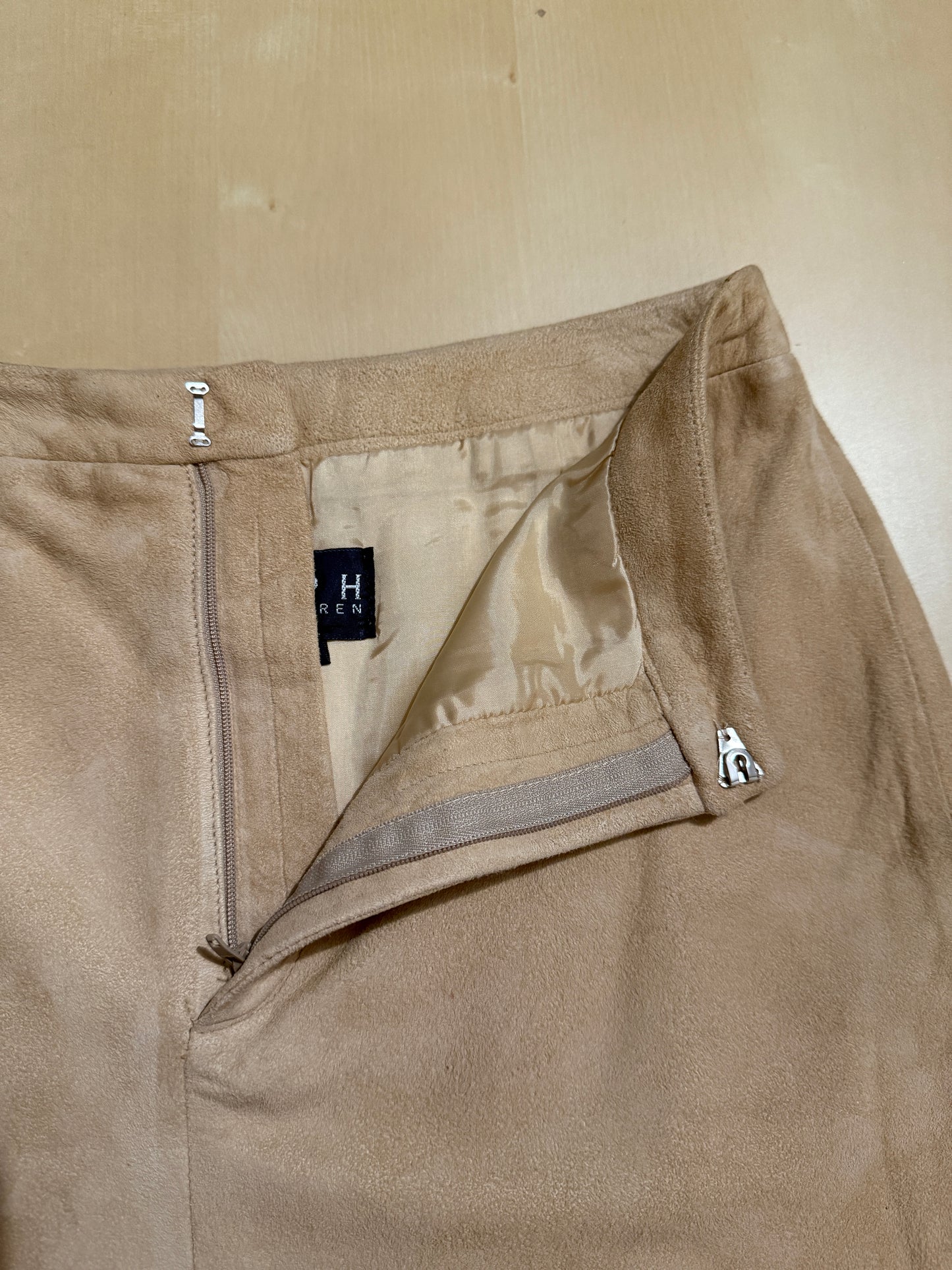 Gonna Ralph Lauren anni ‘70/‘80 in pelle scamosciata - tg. S/M