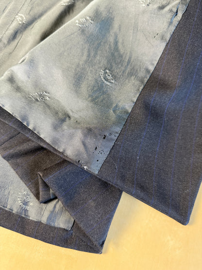 Giacca Coveri anni ‘80 doppiopetto antracite gessata - tg. 54