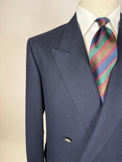 Blazer doppiopetto anni ‘70/‘80 in flanella blu - tg. 54
