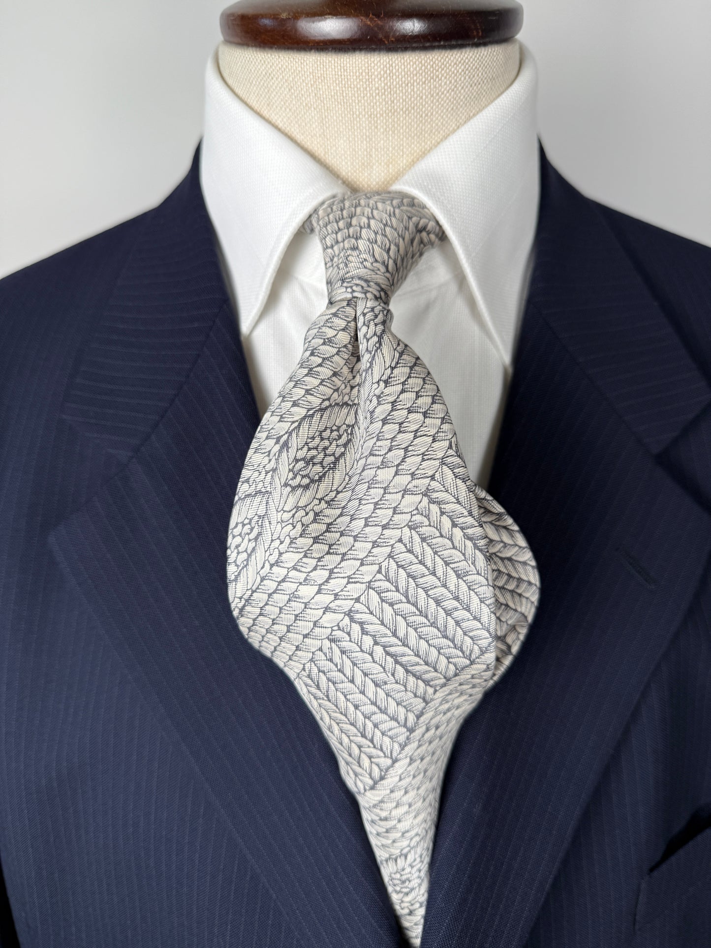 Cravatta Valentino anni ‘70 fantasia corda