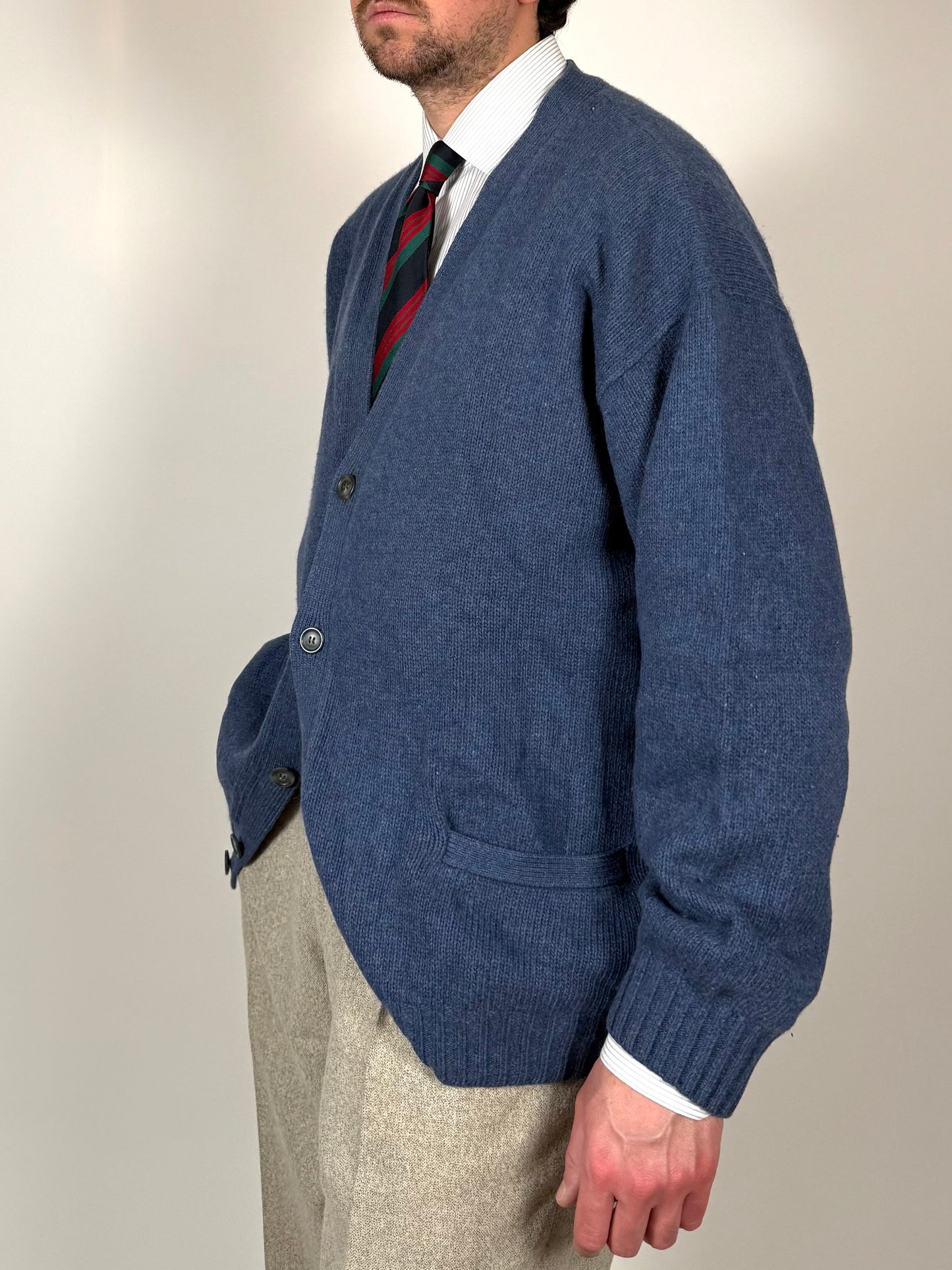Cardigan vintage Les Copains in pura lana - XL (56-58)