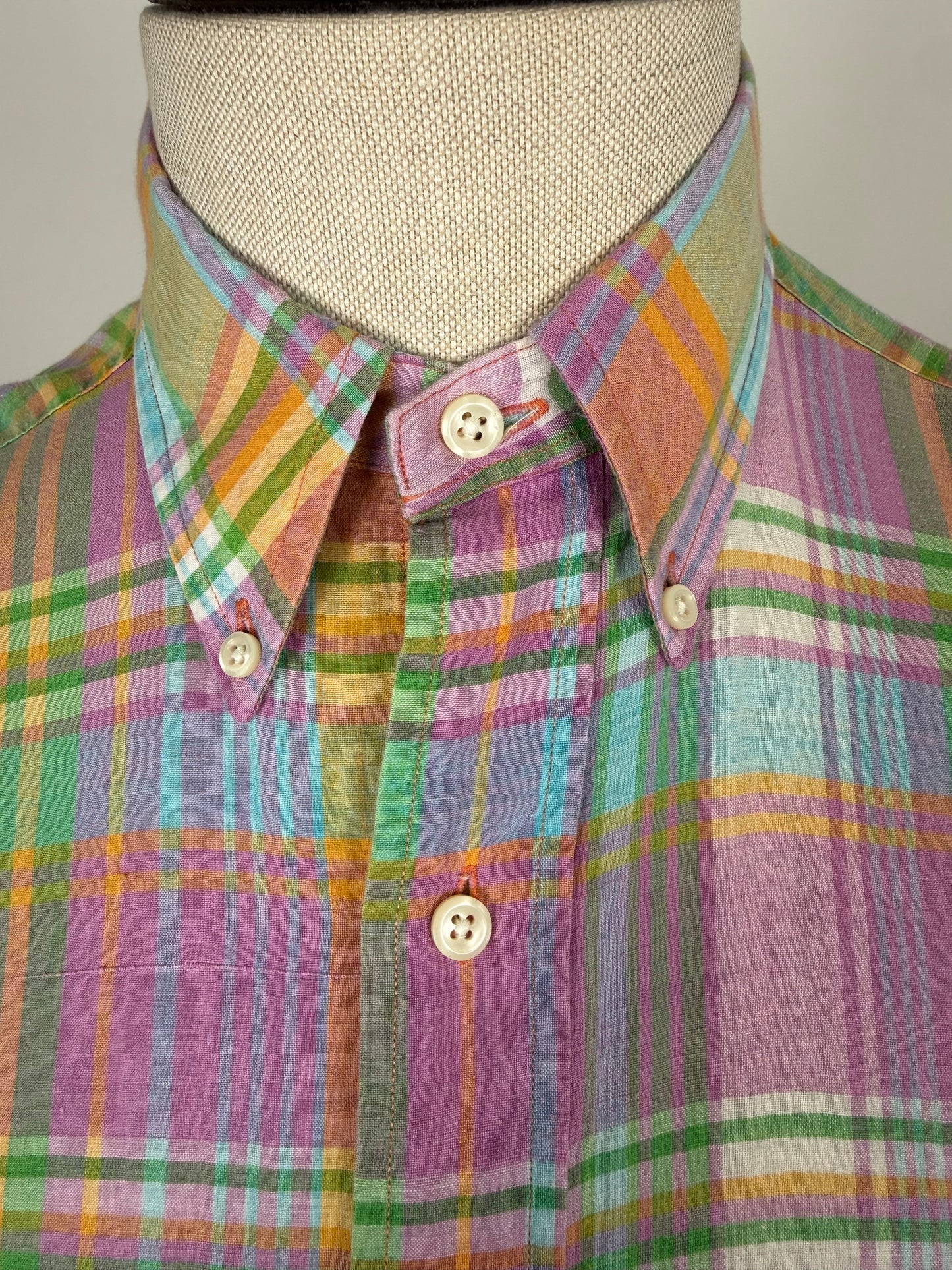 Camicia Ralph Lauren madras vintage - M collo 39/40