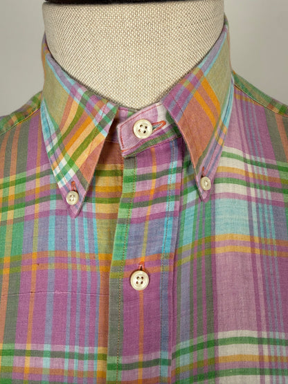 Camicia Ralph Lauren madras vintage - M collo 39/40