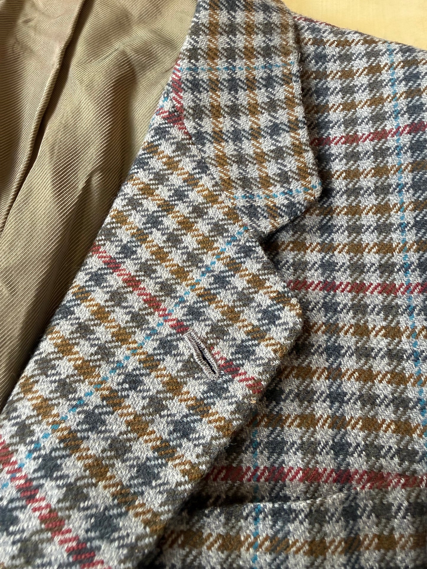 Giacca sartoriale lana e cashmere check - tg. 48/50 corta