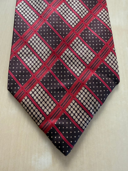 Cravatta Yves Saint Laurent anni ‘70 fantasia geometrica