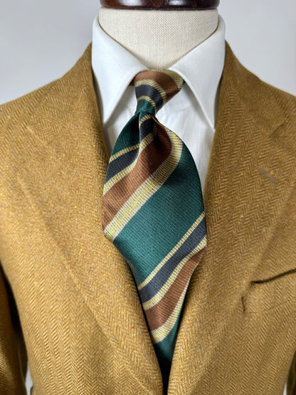 Cravatta Armani regimental vintage verde