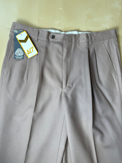 Pantaloni anni ‘70/‘80 in flanella beige (NOS) - tg. 50