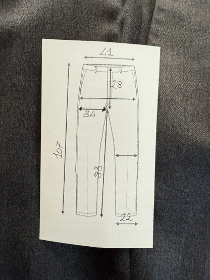 Pantaloni anni ‘80 flanella leggera antracite - tg. 46/48