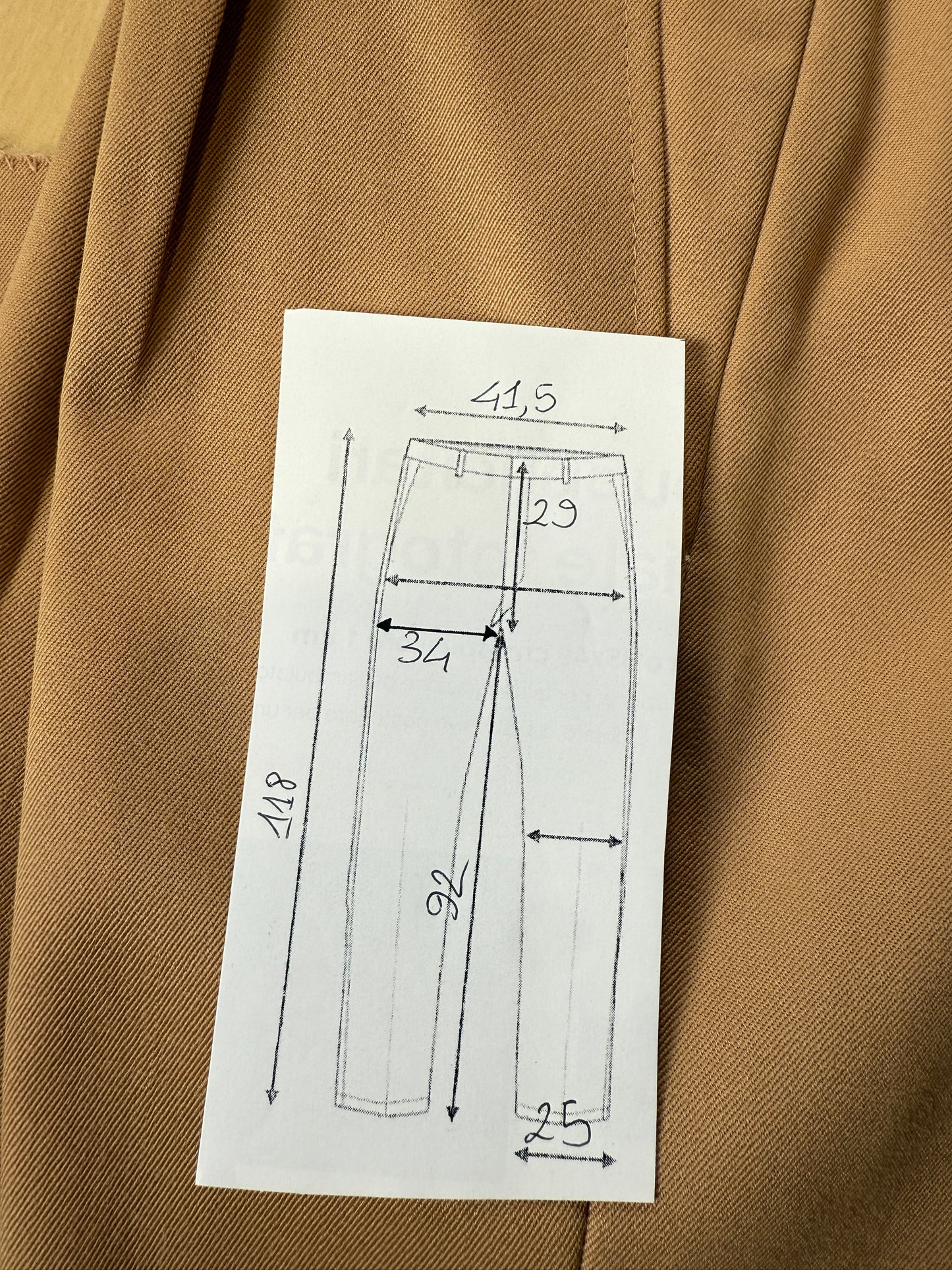 Pantaloni anni ‘70 in twill pettinato beige - tg. 46/48