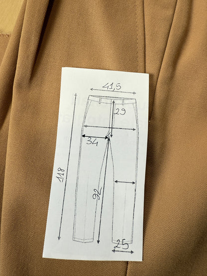 Pantaloni anni ‘70 in twill pettinato beige - tg. 46/48