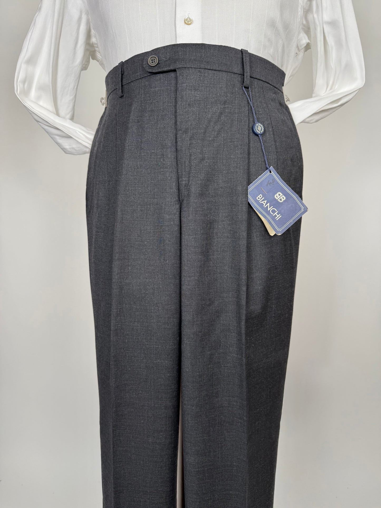 Pantaloni fresco lana grigio antracite anni '80 (NOS) - tg. 46/48
