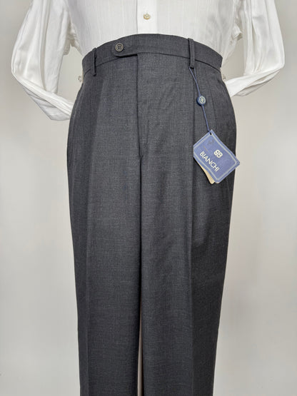 Pantaloni fresco lana grigio antracite anni '80 (NOS) - tg. 46/48