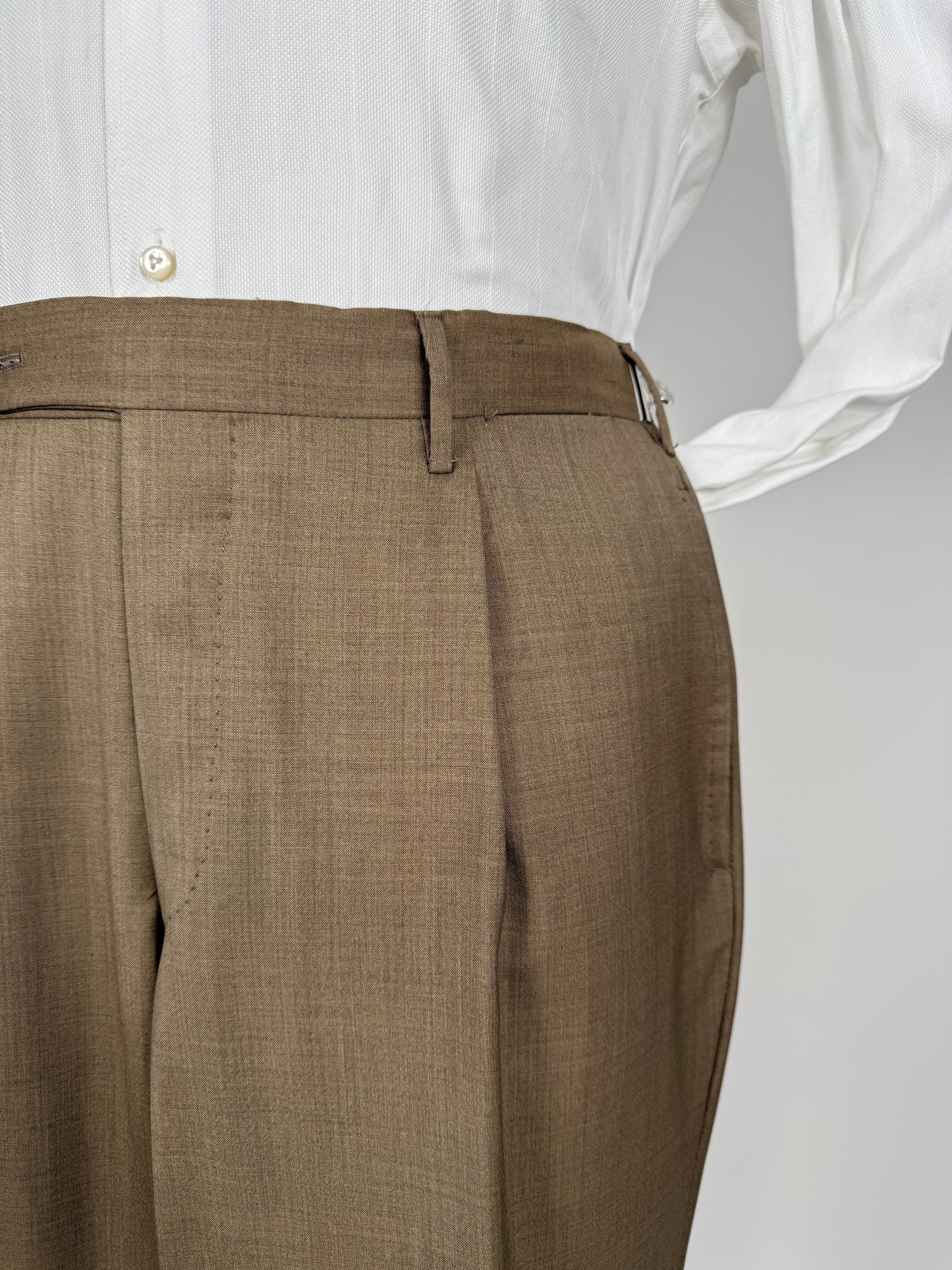 Pantaloni Rota fresco lana marrone tabacco - tg. 50