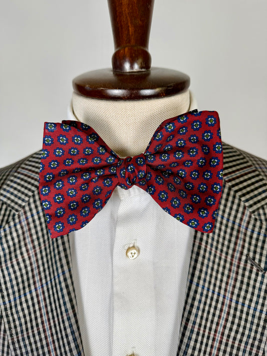 Papillon vintage rosso micro fantasia